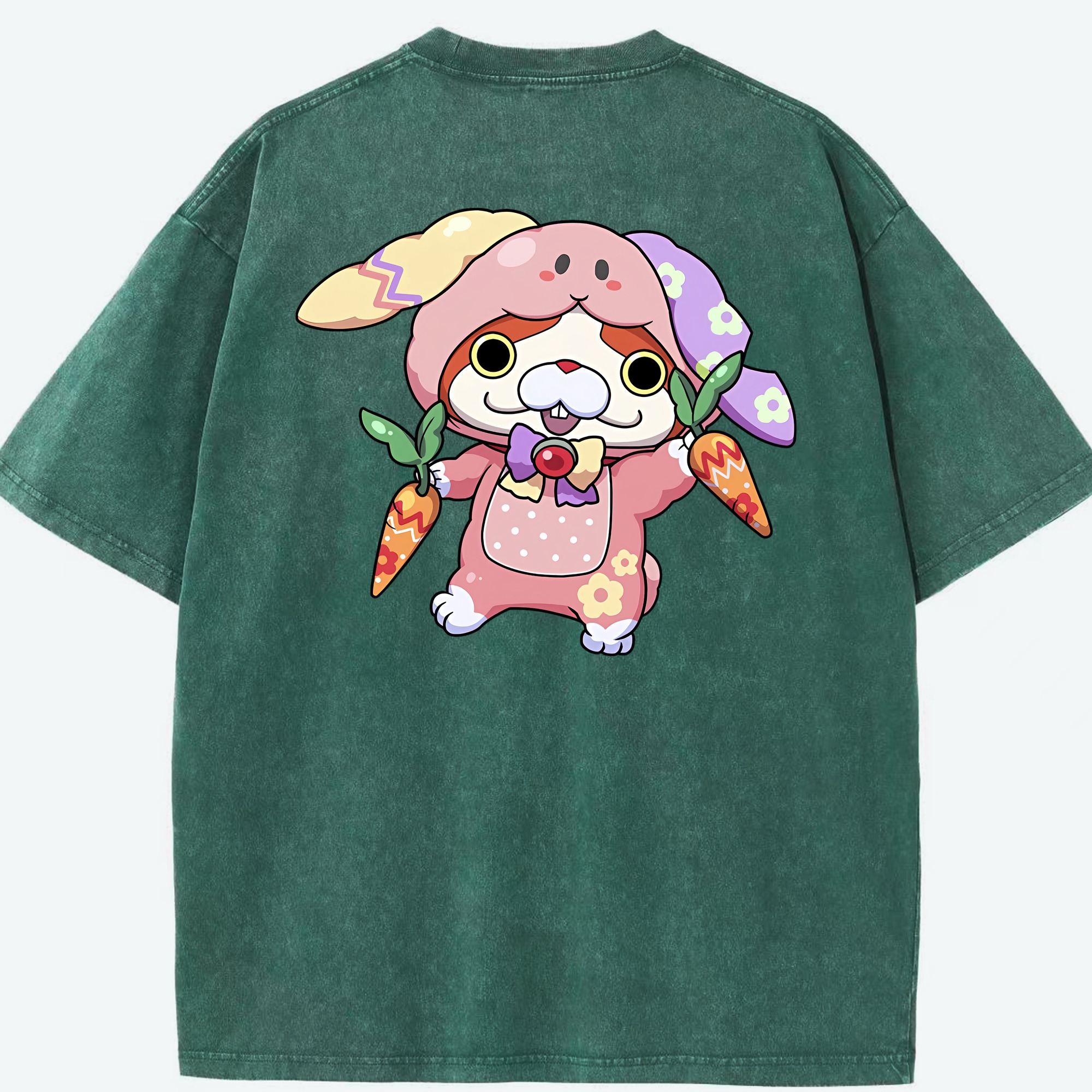 （画像用） 妖怪ウォッチ Yo-kai Watch 綿100% ヴィンテージ風 半袖Tシャツ（背面プリント）